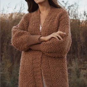 Christy Dawn Frankie sweater coat in Clay (brown)